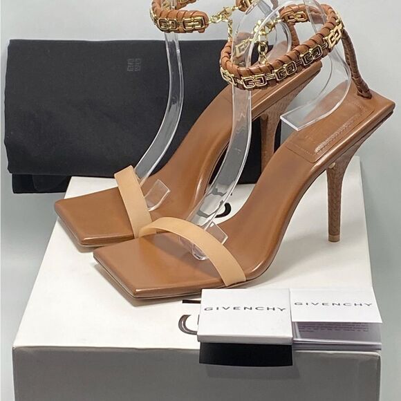 Givenchy 4G Woven Ankle Strap Stiletto Sandals size 38.5 - Picture 11 of 13